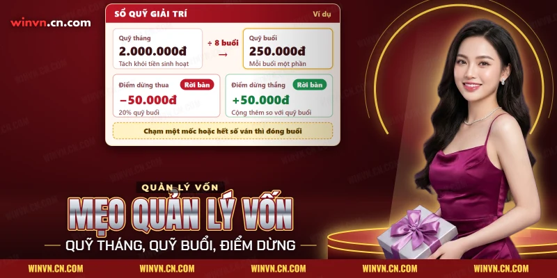Mẹo quản lý vốn khi chơi Winvn với tờ ghi quỹ tháng, quỹ buổi và điểm dừng